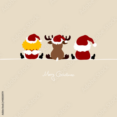 Santa, Angel & Reindeer Santa´s Hat Beige