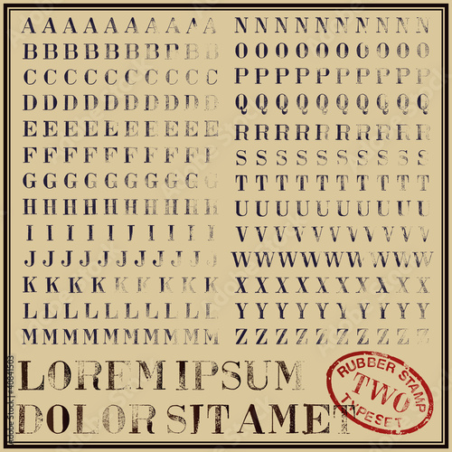 Rubber stamp typeset 02 "bodoni"