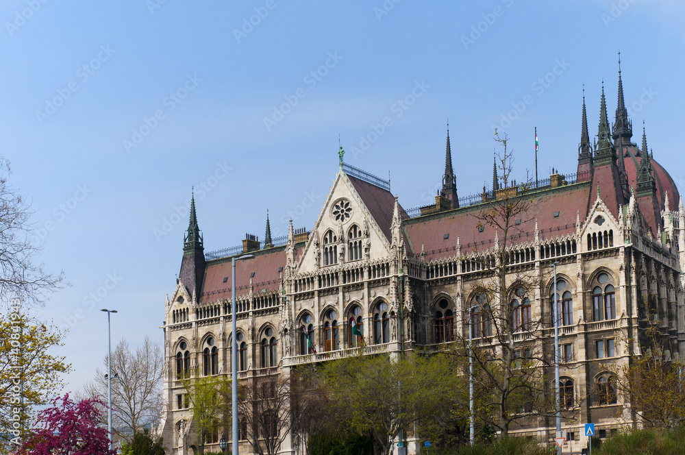 Naklejka premium Hungarian Houses of Parliament Budapest Hungary