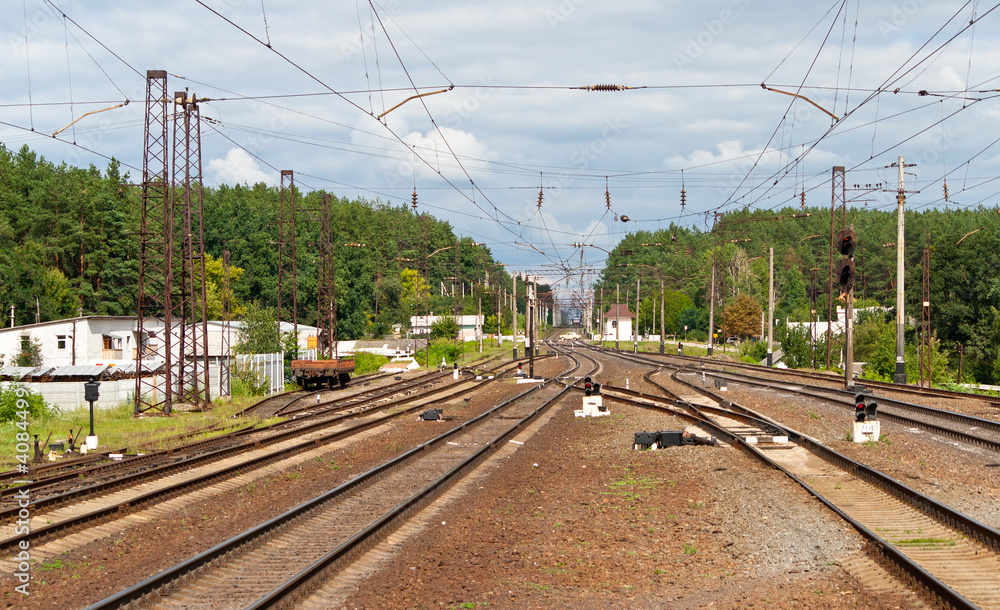 View of railroad station