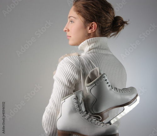 Tableau sur toile Ice skating