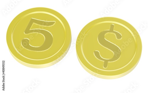 3d render of cartoon coins
