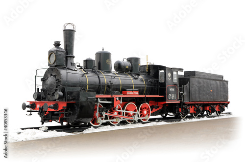 Old Russian steam locomotive