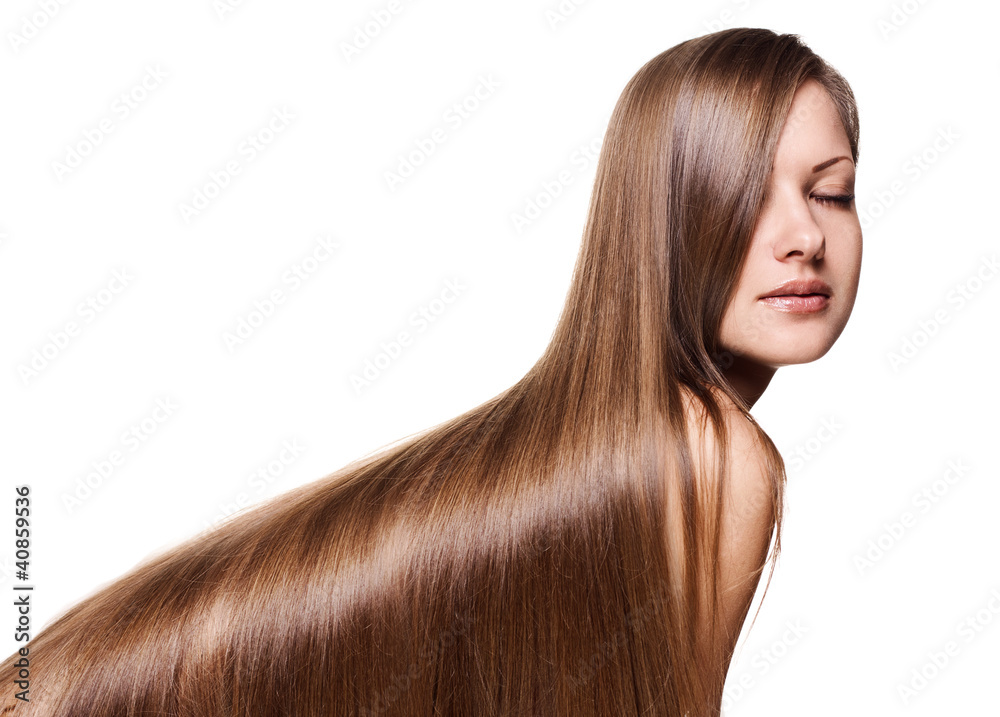 Naklejka premium woman with long healthy hair