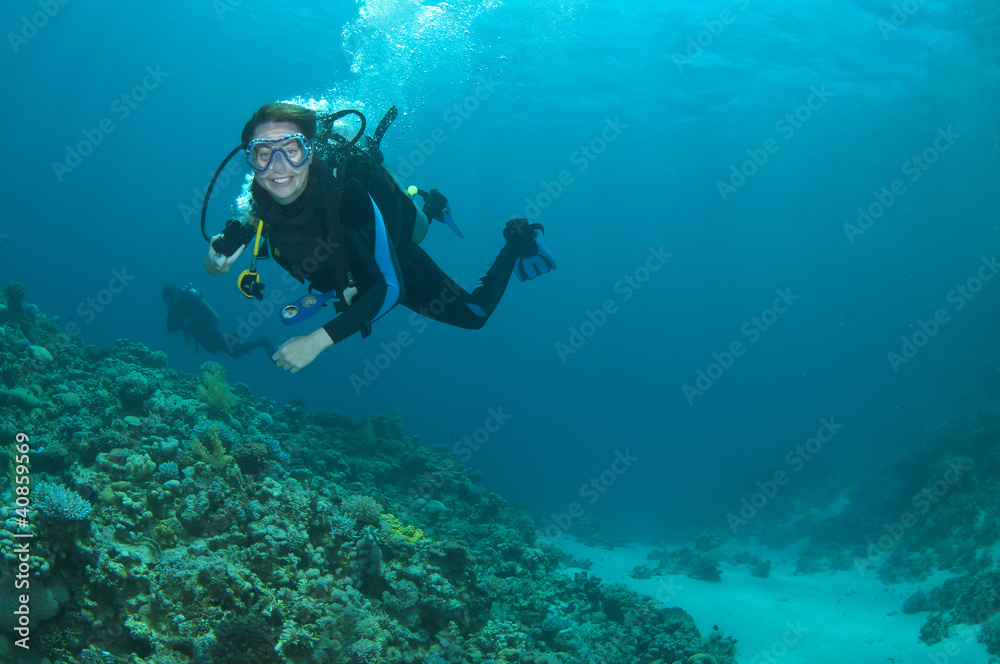 Happy scuba diver