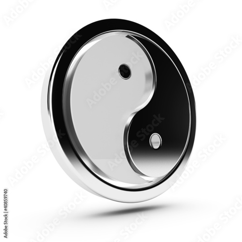 yin yang symbole de la dualité et complémentarité photo