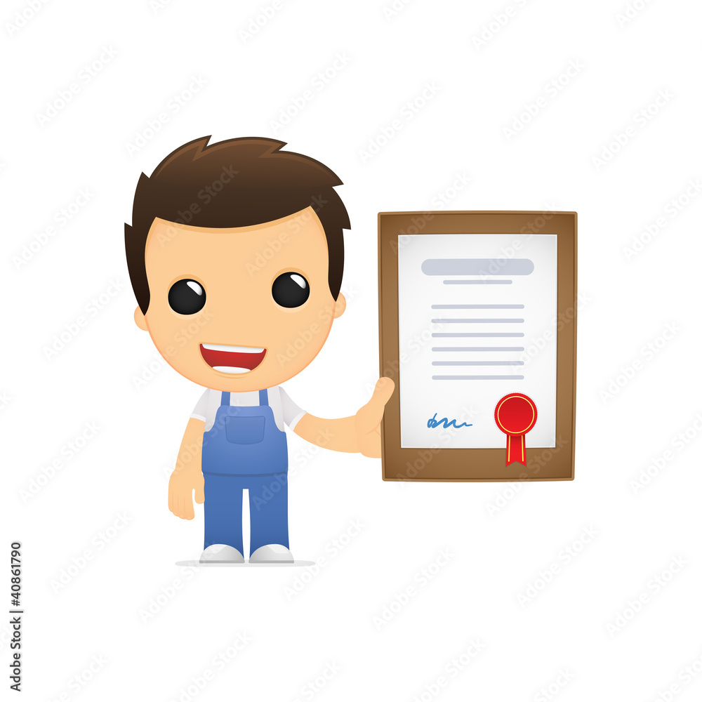 funny cartoon mechanic