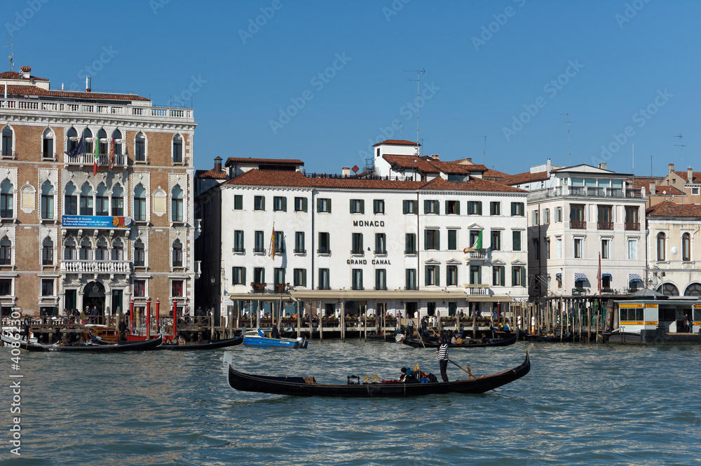Venice gondola in grand canal