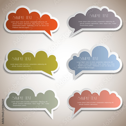 Paper speech bubbles photo