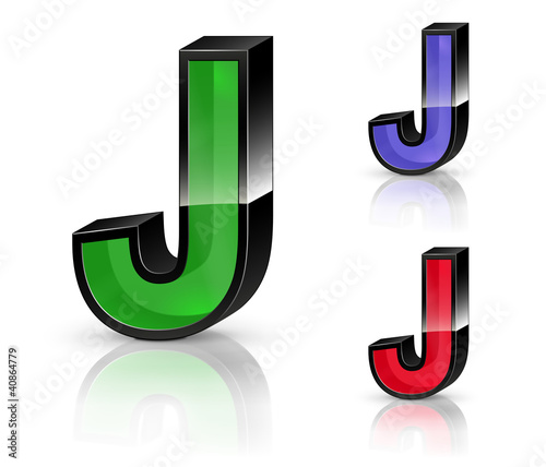 J - 3D Letters
