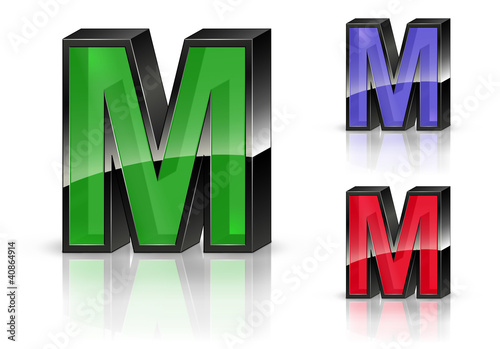 M - 3D Letters
