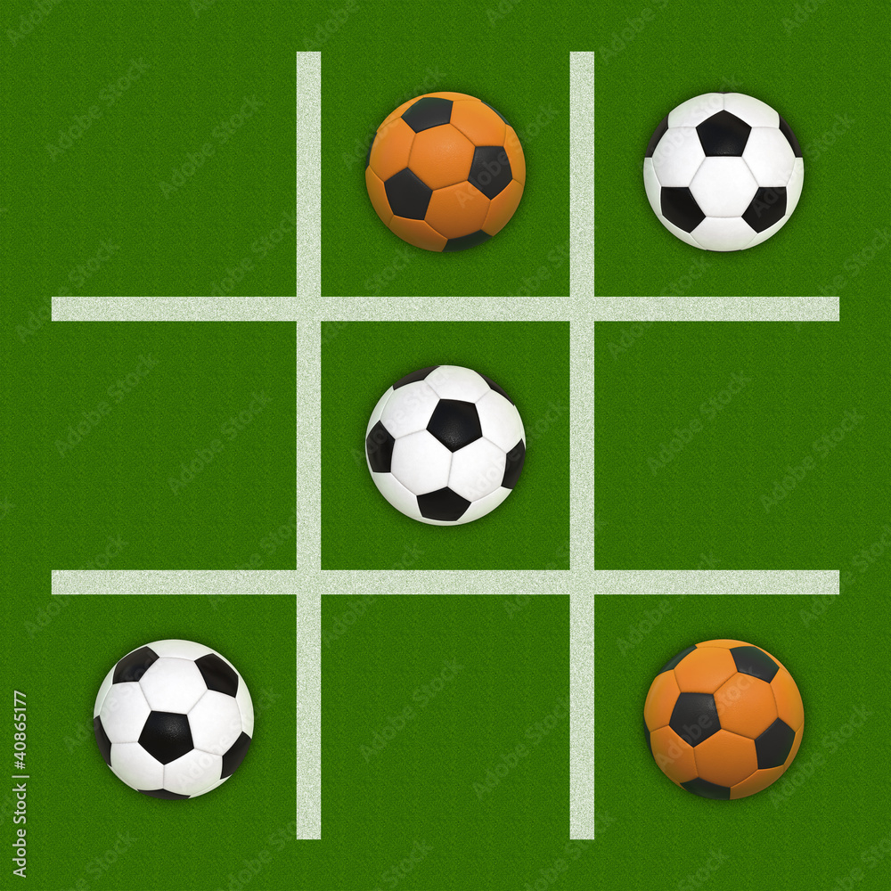 Naklejka premium Soccer Tic-Tac-Toe