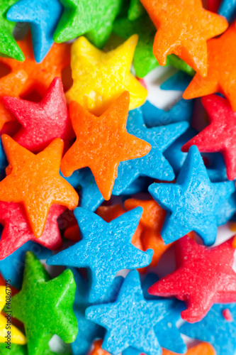 star colorful candies
