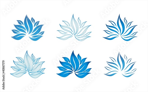 water lily , Buddha , Eco friendly business logo design 