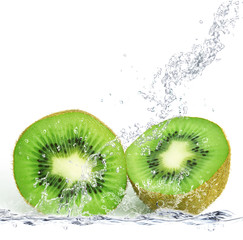 Küchenrückwand glas motiv Spritzendes Wasser Kiwi-Spritzer  © Photobeps