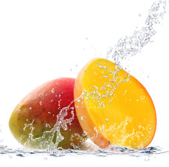 Küchenrückwand glas motiv Spritzendes Wasser Mangospritzer  © Photobeps