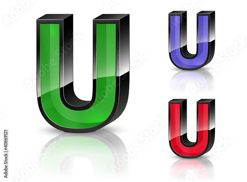U - 3D Letters