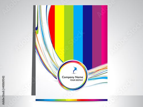 abstract colorful wave flayer