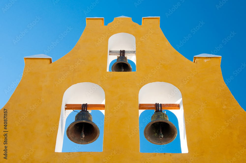 Typical belfry in Campeche (Mexico)