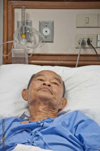 Elderly patien in hospital