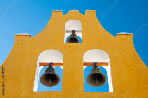 Obraz na płótnie Typical belfry in Campeche (Mexico) w salonie