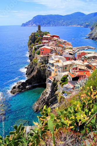 View of the village of Vernazza, Cinque Terre, Italy