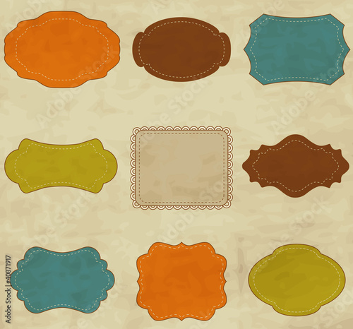 Vector set of vintage frames