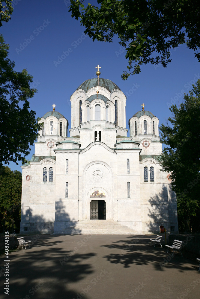 orthodox christian St. George church in Topola, Serbia