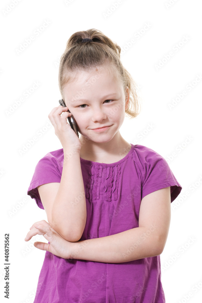 young girl using a mobile phone young girl using a mobile phone