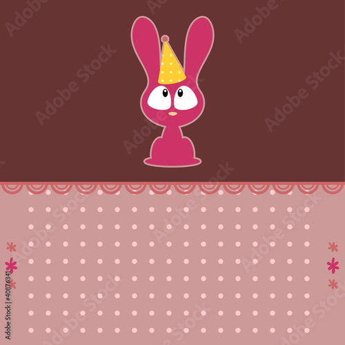 Φωτογραφία Cute cartoon bunny card