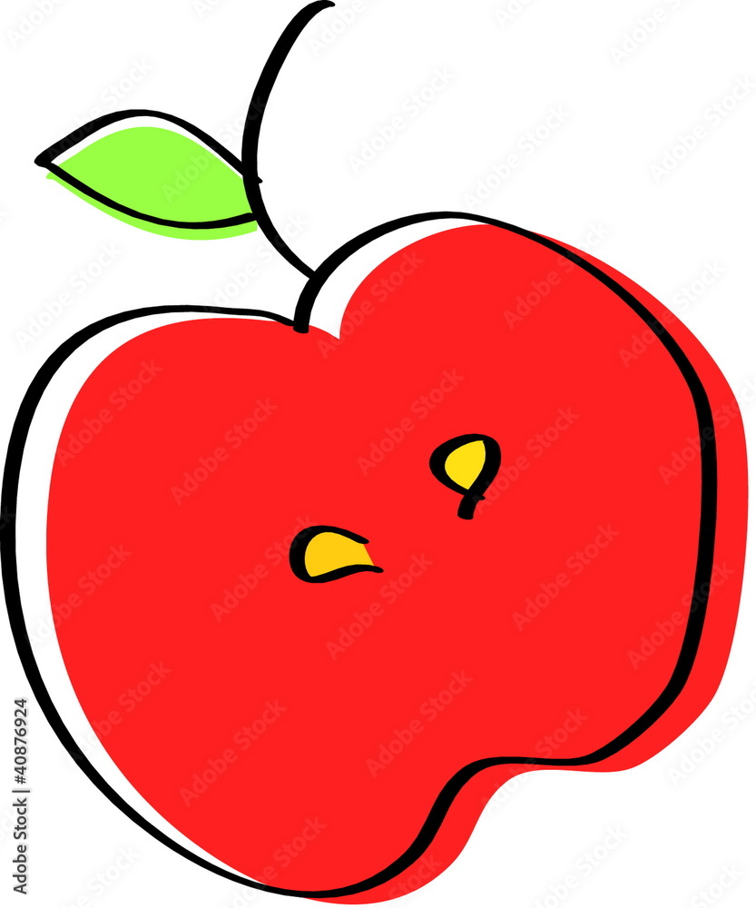 vector illustration an apple isolated on white vector illustration an apple isolated on white