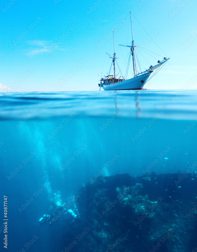 Divers on a shipwreck