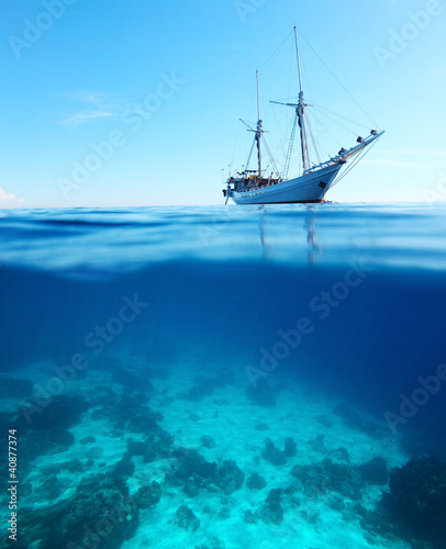 Sail boat in sea