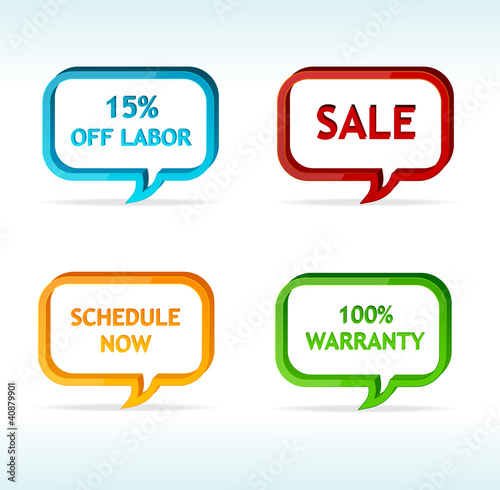 Vector sale labels