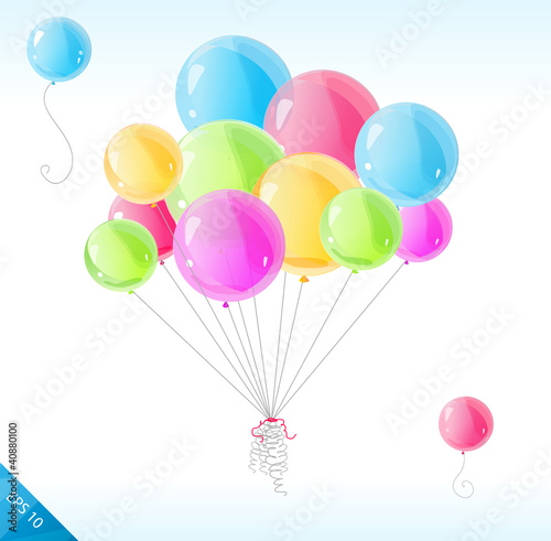 Vector bright balloons
