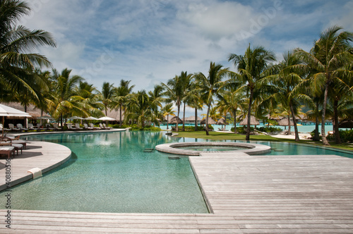 Tropical resort in French Polynesia © alficc