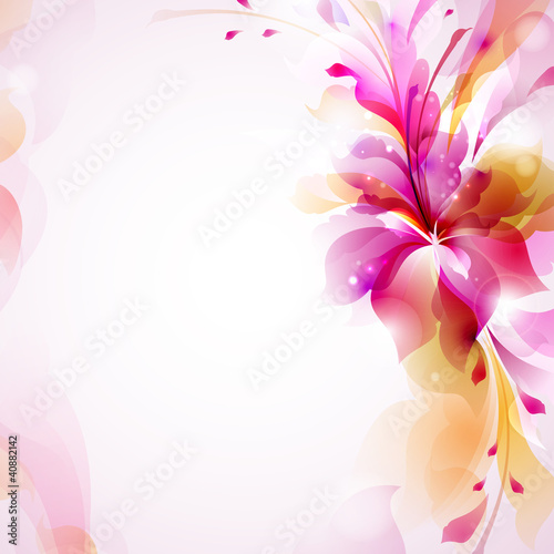 Tender background with abstract flower