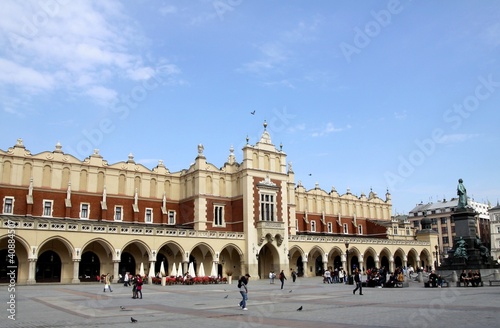 Cloth Hall and Mickiewicz's monument in Krakow