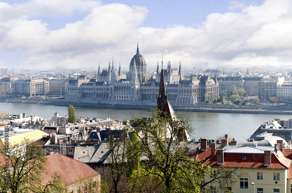 view from the Fishermens bastion Budapest Hungary