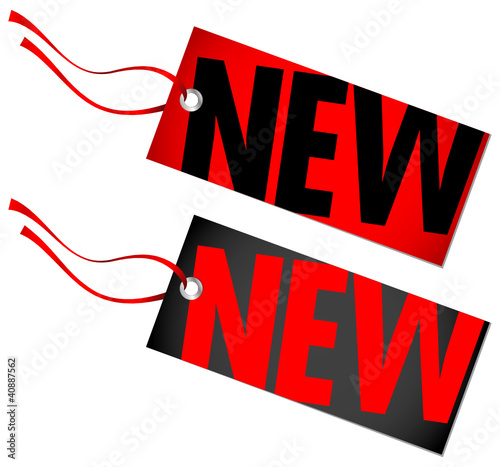 Hangtags "NEW" Red/Black