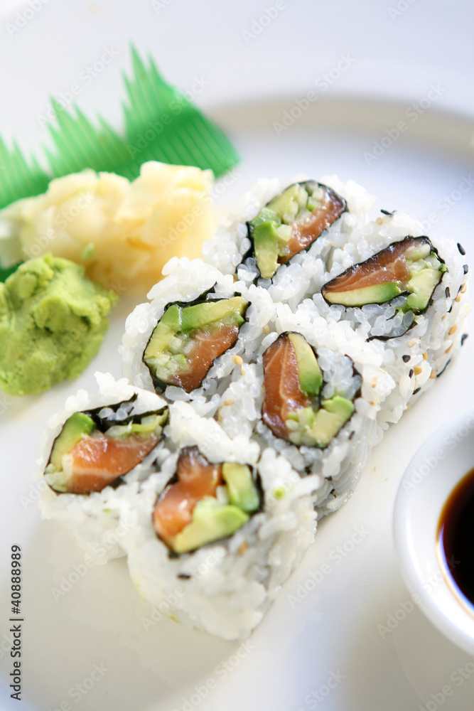 Salmon Avocado Roll Salmon Avocado Roll