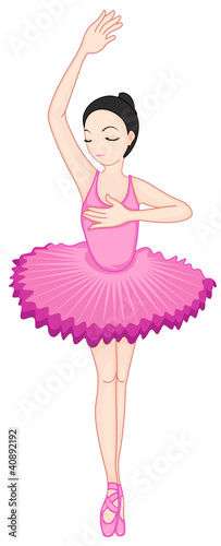 Ballerina pose on white