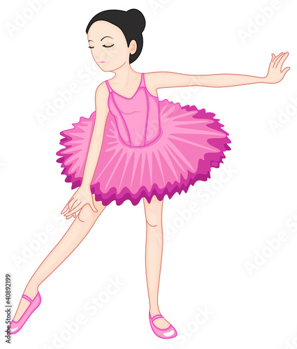 Ballerina pose on white