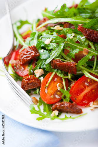 Rocket Salad with fresh and dried Tomatoes