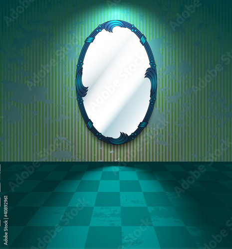 Green room with mirror