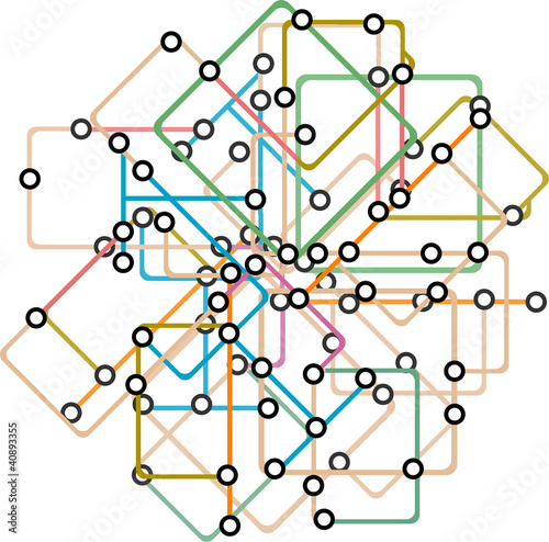 abstract background of a subway map