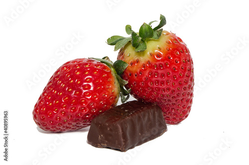 strawberry and  choco candy