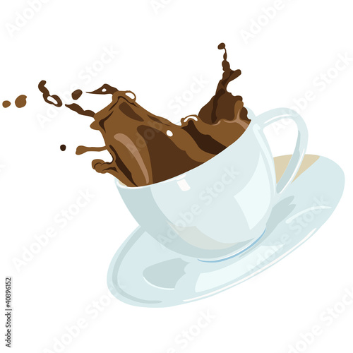 Coffee cup with splash