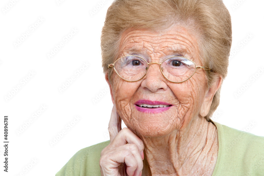 Senior woman close up portrait. Senior woman close up portrait.