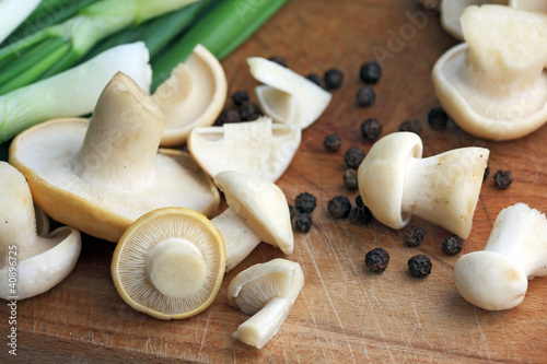 mushrooms and onion photo